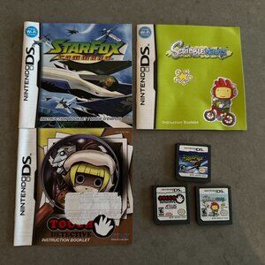 3 Nintendo Gameboy DS Games Touch Detective Scribblenauts Starfox + Manuals